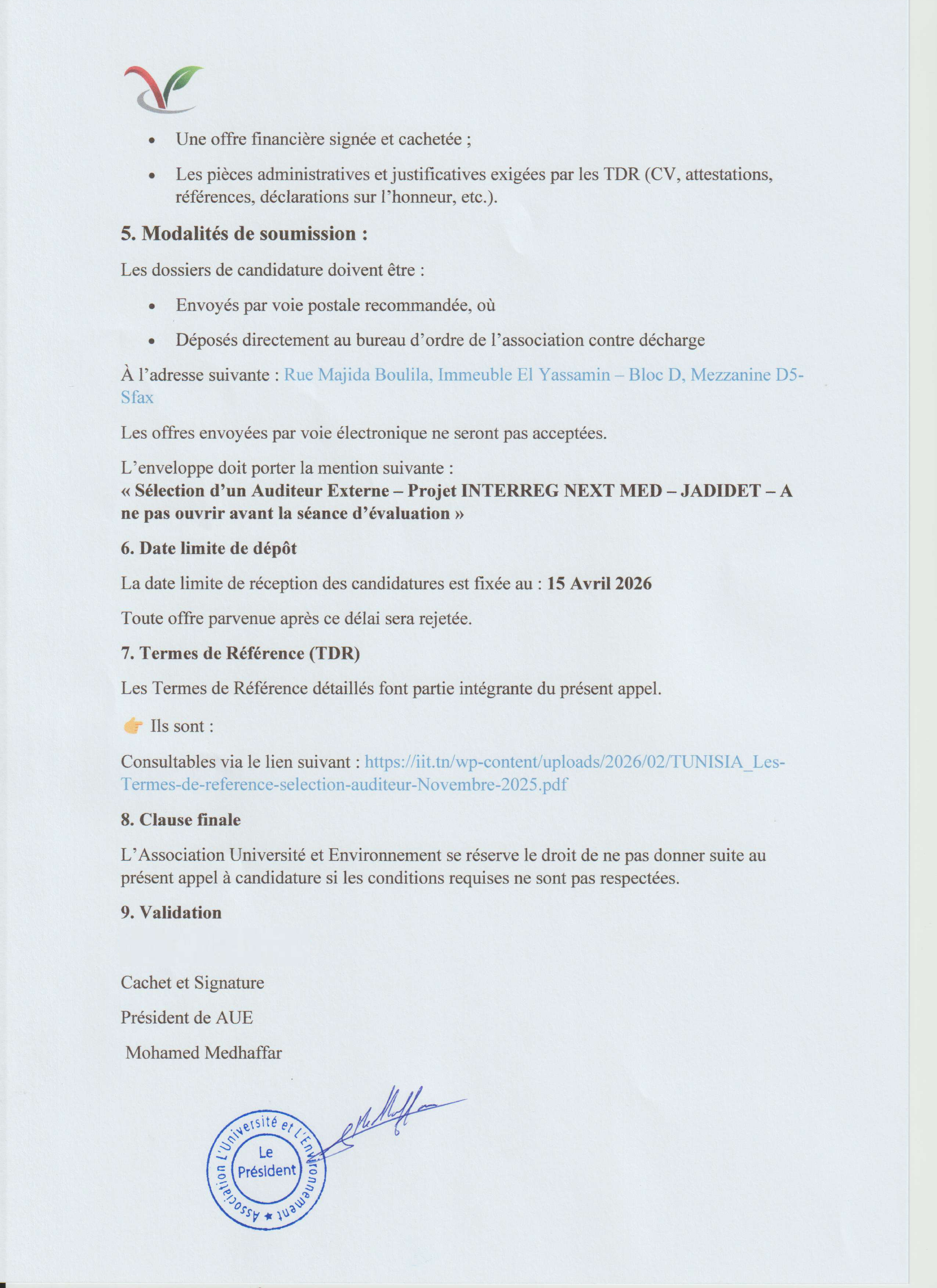 Appel à candidature - Page 2
